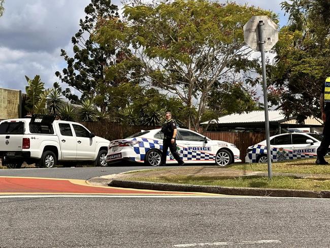 Queensland Police were called to a Tamar St address in Annerley about 9.13am this morning to reports of a disturbance. Picture: Bec Baker