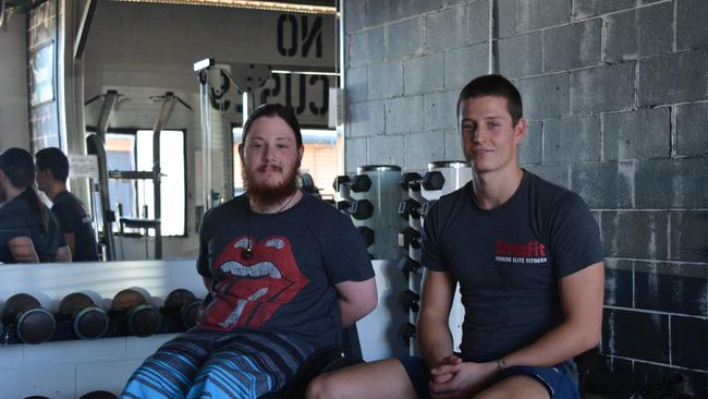 Liam Jorgensen with Conquer gym owner Christian Sutton. Photo: File