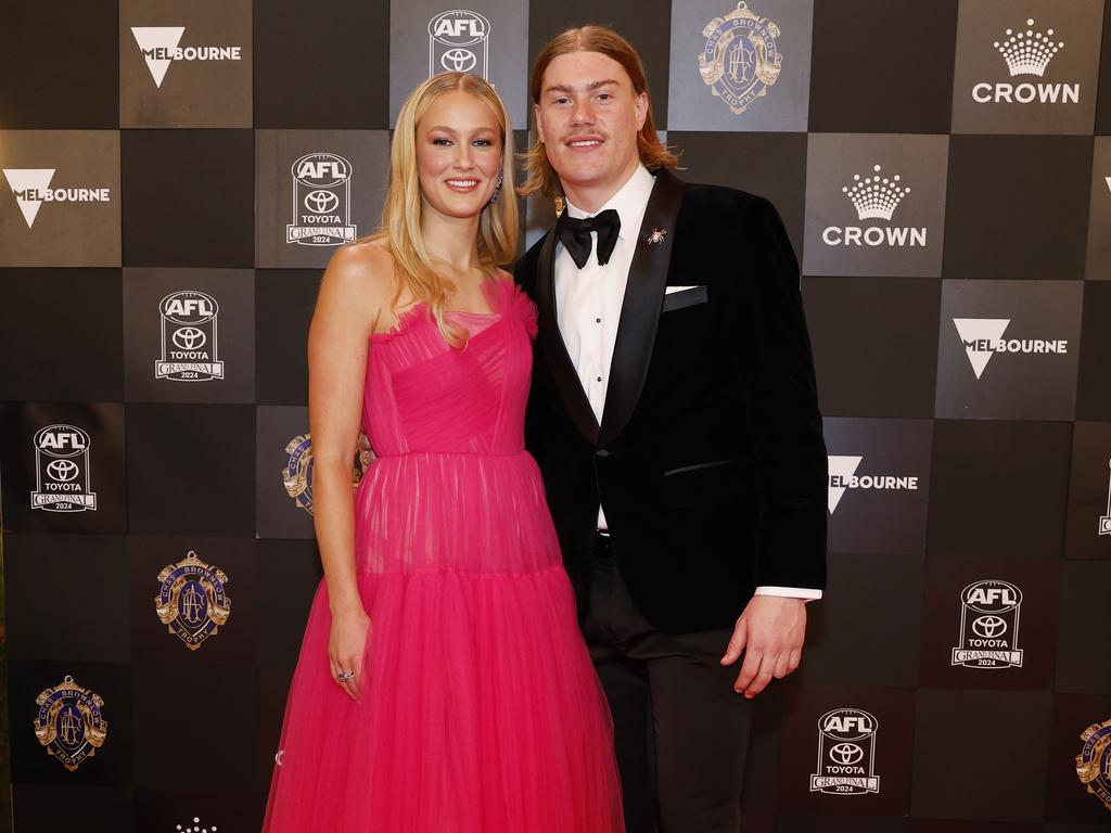 Reid with Yasmin Duursma at this year’s Brownlow Medal night. Pic: Michael Klein