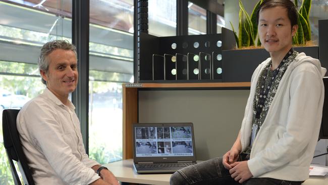 Dr Nick Barnes (left) and Dr Shaodi You (right) from the CSIRO’s Data 61 division are testing the suitability of bionic eye tech for autonomous cars. Picture: Supplied.
