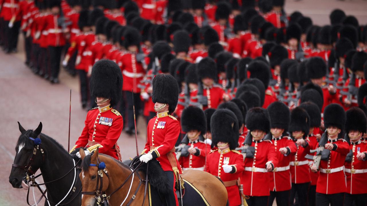 Coldstream Guards marching ahead of the Coronation. Picture: Getty Images