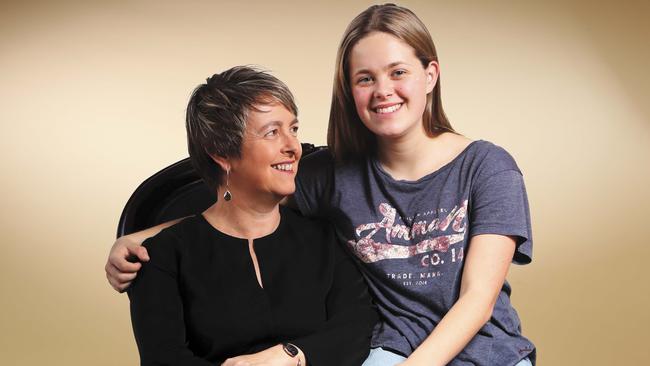 Nicola Roxon and daughter Rebecca. Picture: Aaron Francis