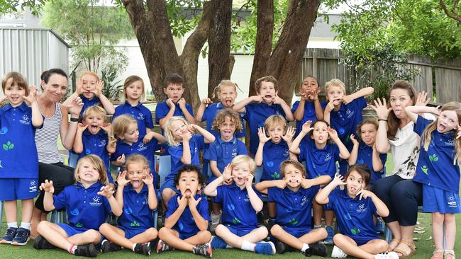 MY FIRST YEAR: Funny faces. Sunshine Beach State School PrepS. Picture: Patrick Woods.