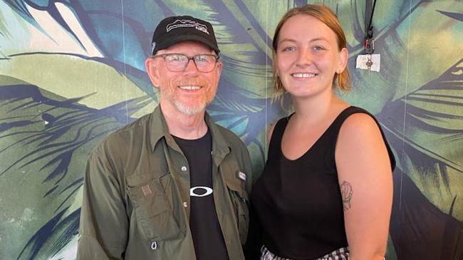 Lure Living barista Emma with director Ron Howard on Saturday April 22.