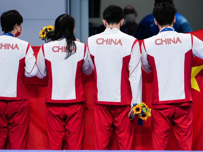 Chinese medallists at the 2021 Tokyo Olympic Games. Picture: Wei Zheng/CHINASPORTS/VCG via Getty Images