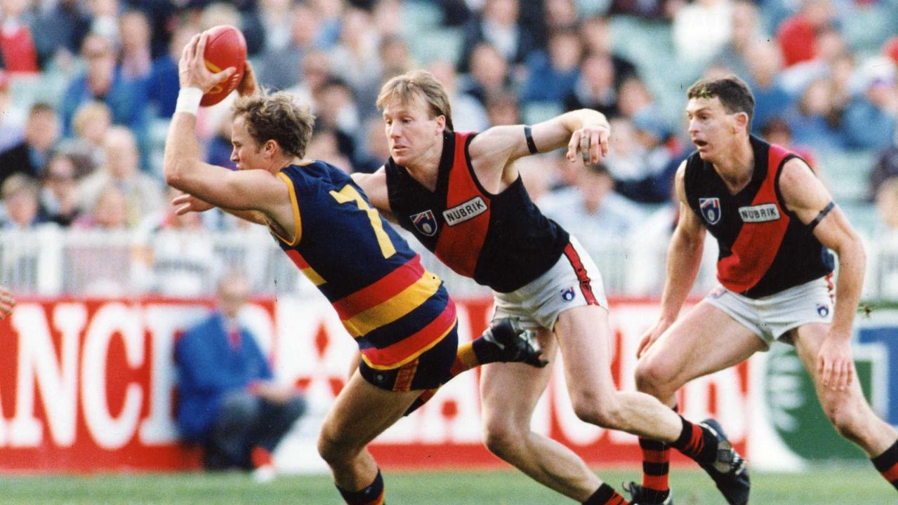 Adelaide got the jump on Essendon. (Pic by staff photographer Ray Titus)