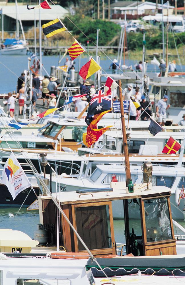 Boats at the Goolwa Wharf. Picture:- SA Tourism Commission 