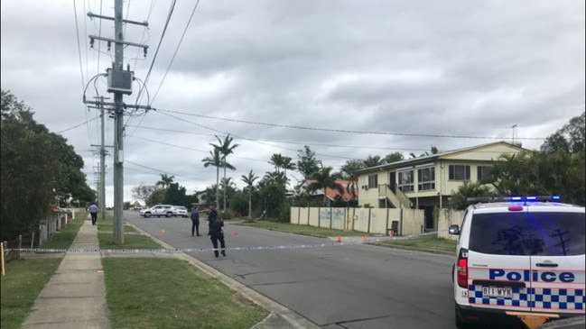 Police are investigating an alleged stabbing at Raceview overnight. Picture: Supplied/9 News/Twitter