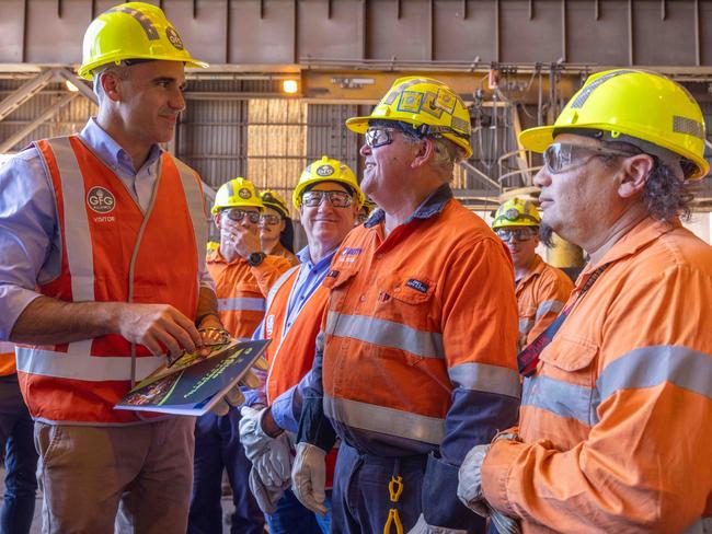 MALINAUSKAS - Upper Spencer Gulf. Whyalla Steelworks. Pictured on Feb 25th 2024 at 11:45AM. Picture: Ben Clark