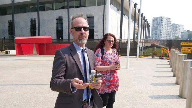 Thomas Linden Wells, 43, leaves the ACT Magistrates Court. Picture: Craig Dunlop