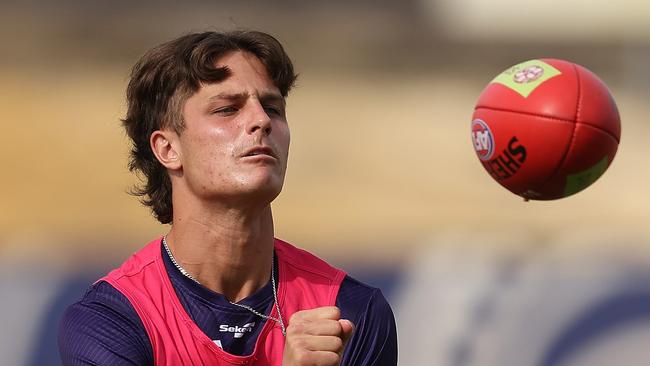 Neil Erasmus will play his first AFL game for Fremantle against West Coast in Sunday’s Western Derby. Picture: Getty Images