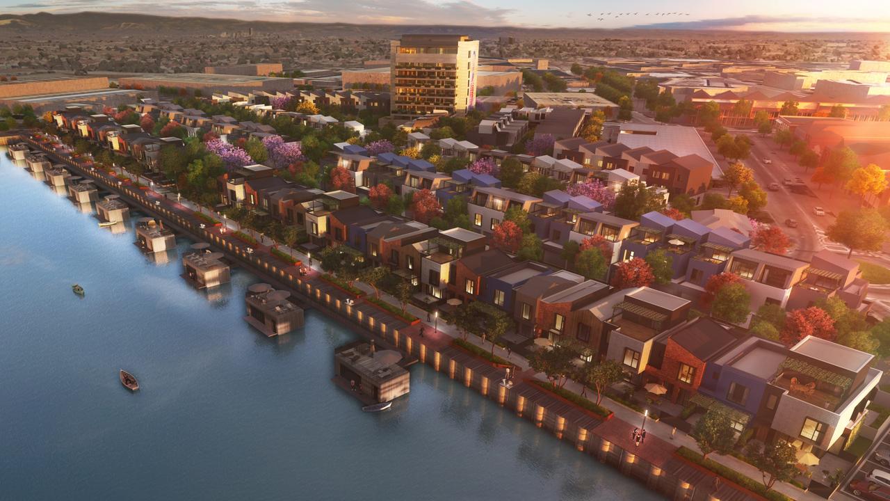 An artist impression of the Dock 1 development in Port Adelaide.