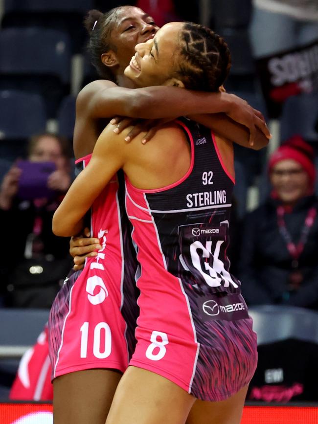 You don’t want to come up against Latanya Wilson and Shamera Sterling. (Photo by Kelly Barnes/Getty Images)