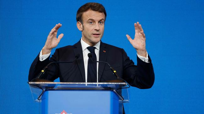 French President Emmanuel Macron in Bangkok on Friday. Picture: AFP