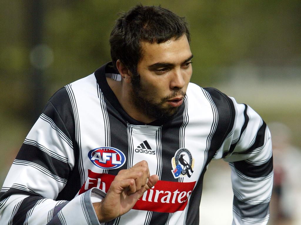 Chris Egan during his playing days with Collingwood.