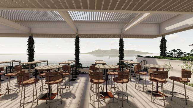 A bar with sea views in the Morris Group's new hotel in Townsville.