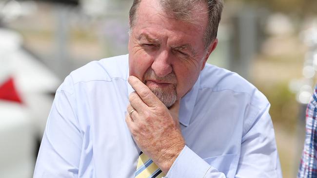 Paul Tully. Good residents and Paul Tully listen to the flood inquiry judgement.  Pic Peter Wallis