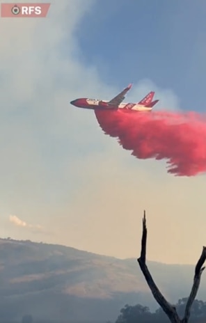 An RFS aircraft fighting a fire in the NSW Central West. Picture: Supplied