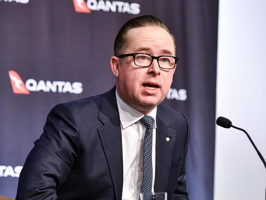 Qantas boss Alan Joyce has hit out at the Queensland Government’s border decision on Friday. Picture: NCA NewsWire/Flavio Brancaleone