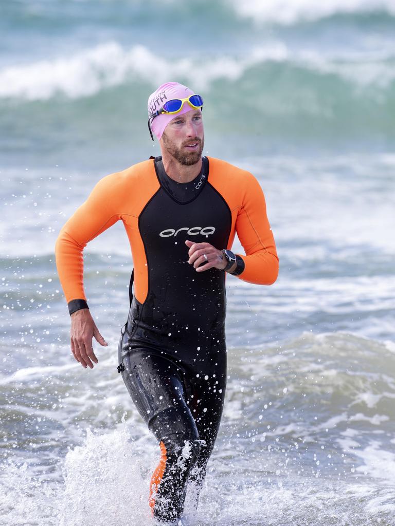 Luke Sullivan during the Seven Mile Beach Gala Day Triathlon. Picture: Chris Kidd