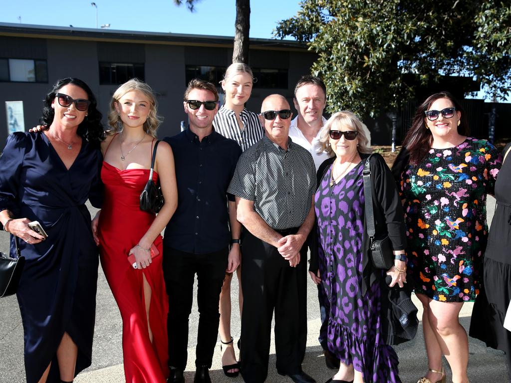 Geelong High graduation at GMHBA Stadium. The John family. Picture: Mike Dugdale