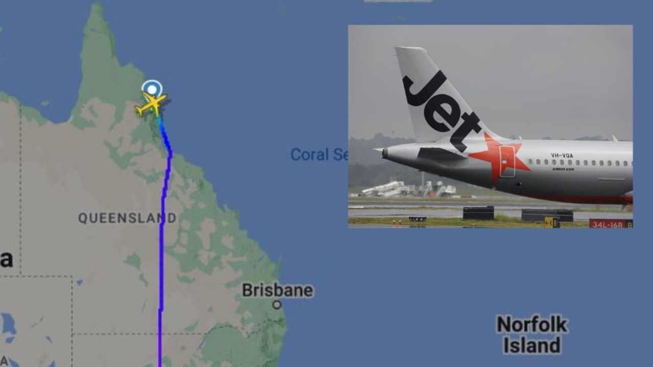 The diversion was made on the flight's route from Cairns to Melbourne.