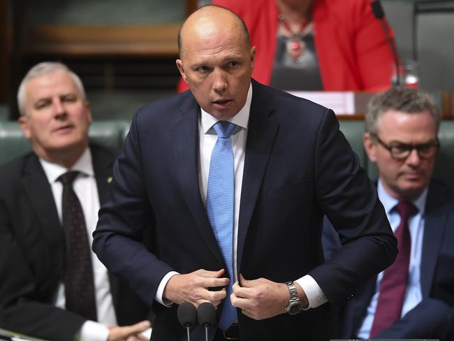 Last week Peter Dutton accused Mr Quaedvlieg of “grooming” a woman 30 years his junior. Picture: AAP Image/Lukas Coch