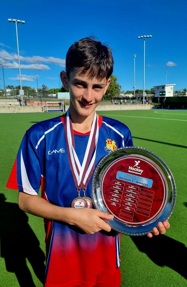 12-year-old Lachlan Groves is a gun striker and is the 2022 junior hockey player of the year (Photo: Angela Groves)