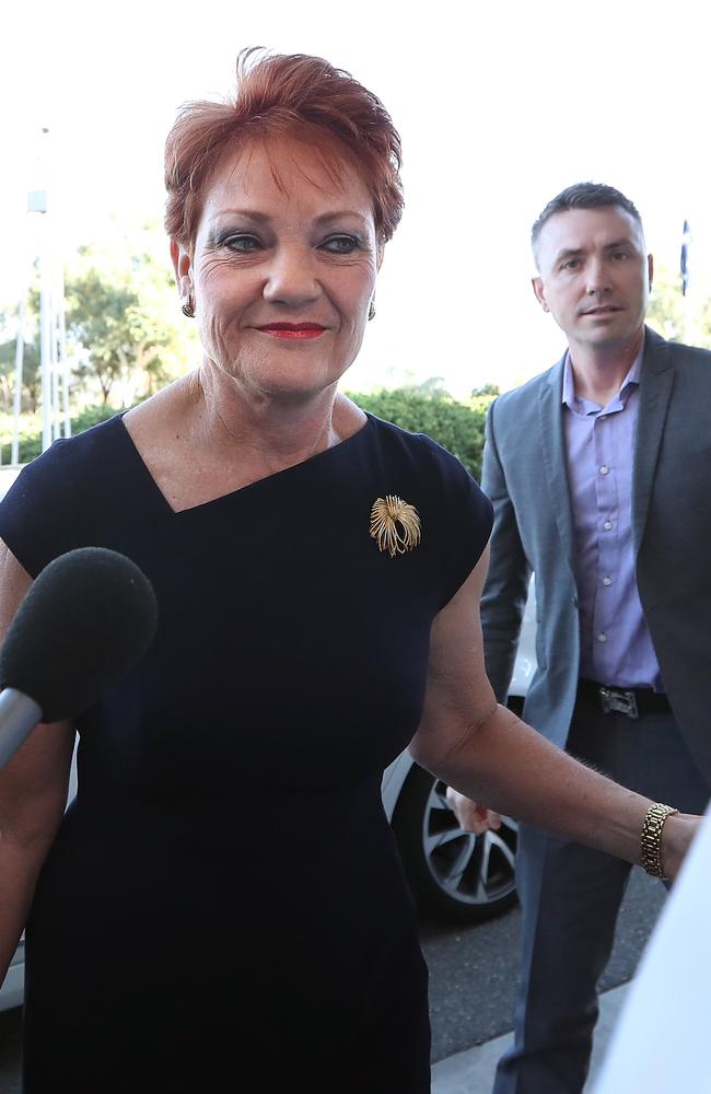 Senator Pauline Hanson stood by Mr Ashby after the recording was leaked to the media.