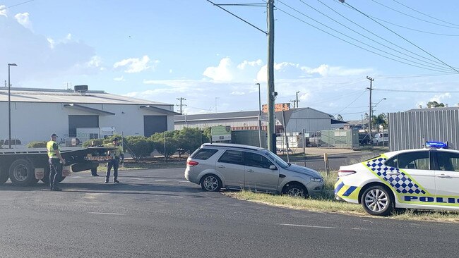 A crash on the corner of Beezley St and Capricorn Highway Emeralds.