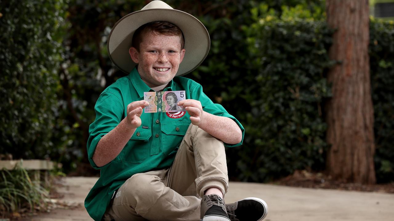 Jack Berne was just 10-years-old when he started his Fiver for a Farmer charity to raise money for drought-affected farmers. Picture: Toby Zerna