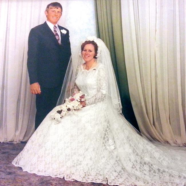 Geoff and Elaine Beattie on their wedding day.