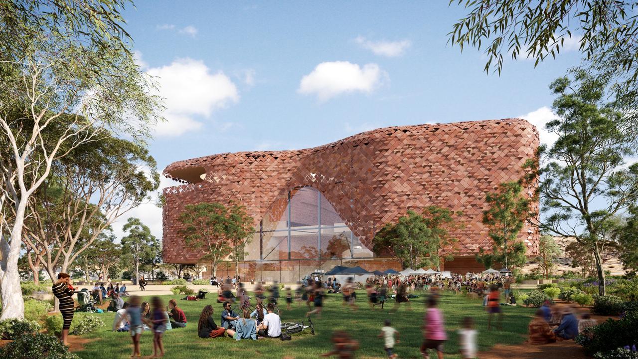 Concept pictures of the exterior of the National Aboriginal Art Gallery in Alice Springs. Picture: supplied.