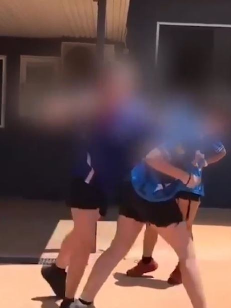 Footage has captured a series of brutal schoolyard fights in Katherine.