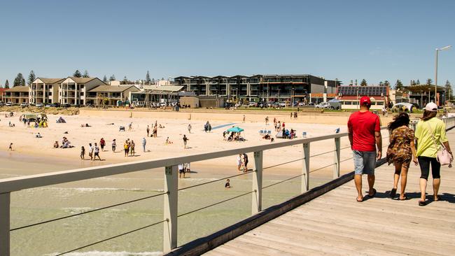 Henley Beach during summer. Picture: Morgan Sette