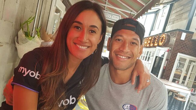 Maria Folau with husband Israel. Picture: Instagram @izzyfolau