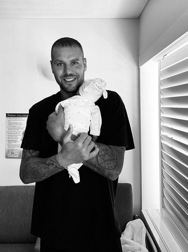 Jesinta and Buddy Franklin celebrate the arrival of their second child, a baby boy. Pic: Instagram