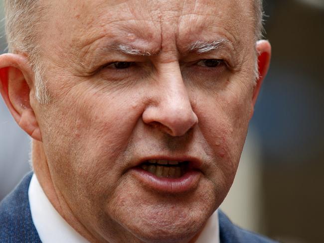 SYDNEY, AUSTRALIA - NewsWire Photos NOVEMBER 11, 2022:  Prime Minister Anthony Albanese attends a Remembrance Day service at the Martin Place cenotaph to honour the service and sacrifice of AustraliaÃs service men and women. Picture: NCA NewsWire / Nikki Short