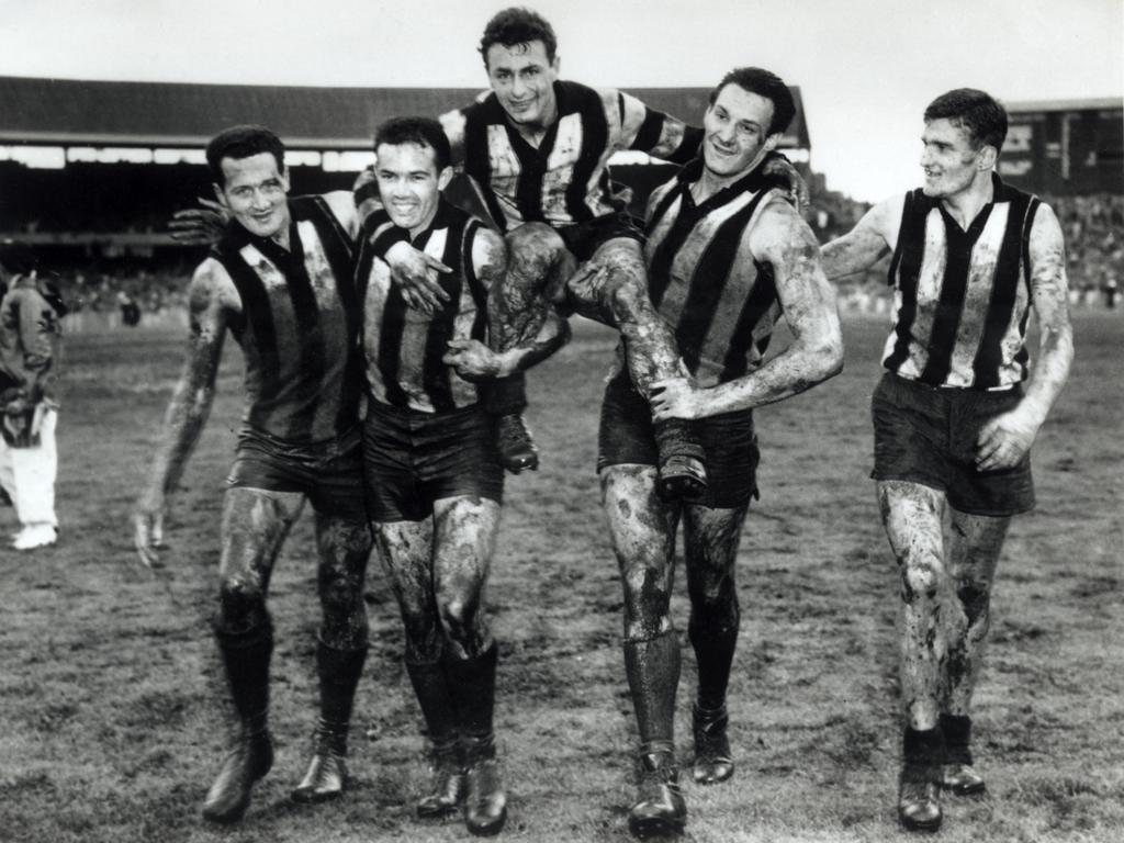 The 1958 AFL grand final between Melbourne and Collingwood was the coldest on record. Picture: File