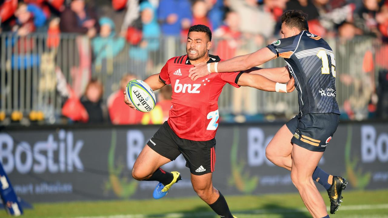 Richie Mo’unga was integral to the Crusaders’ big win over the Brumbies.
