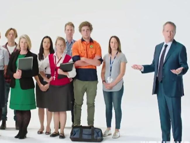 Bill Shorten Labor ad features mostly white people