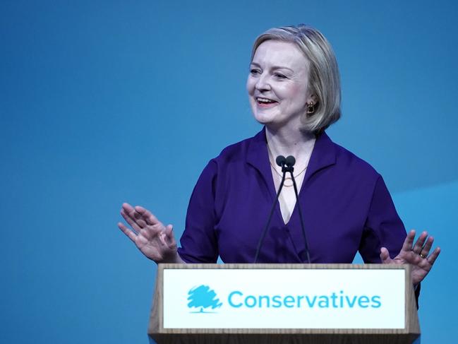 Liz Truss, Britain’s Foreign Secretary, is announced as the next Prime Minister at the Queen Elizabeth II Centre. Picture: Getty Images.