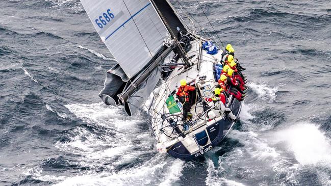 Cornish’s yacht St Jude in the Sydney to Hobart yacht race in 2018.