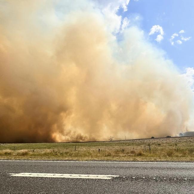 A bushfire image. Picture Cathy Madelo
