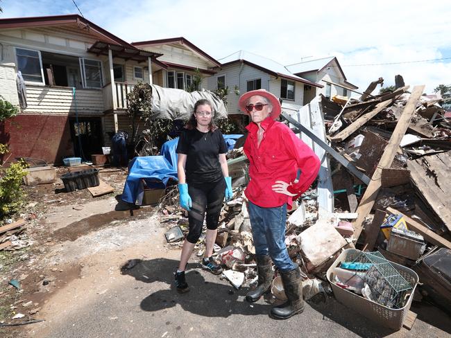 arie Hainaut and daughter Helene at their Phyllis St home in South Lismore. Picture: Jason O'Brien