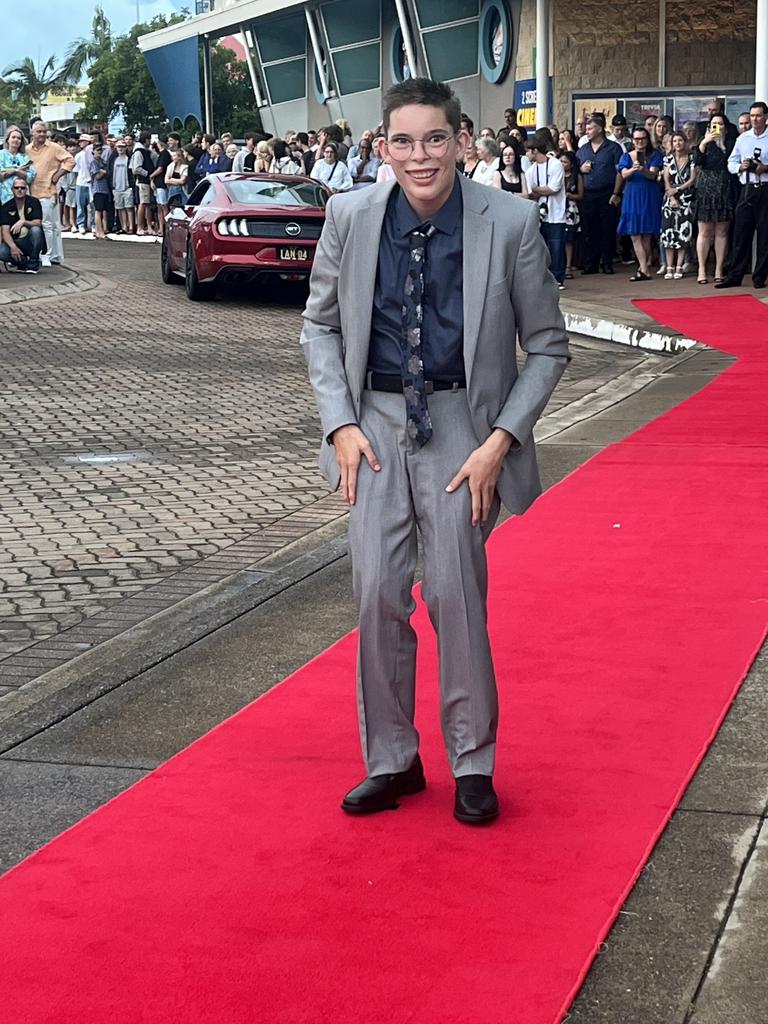 Rhys Wood arrives at the St James Lutheran College formal.