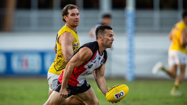 Dean Staunton as Southern Districts took on the Nightcliff Tigers in the 2024-25 NTFL men's semi-final. Picture: Pema Tamang Pakhrin