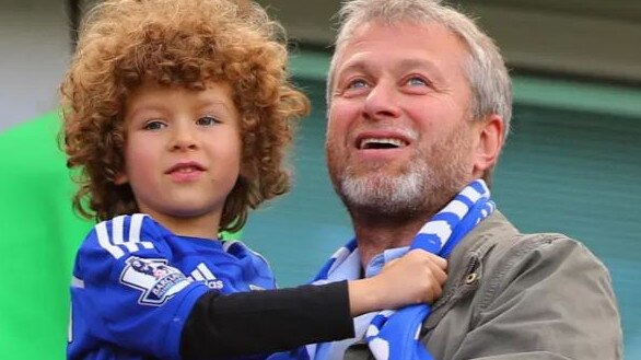 Roman Abramovich with his son Aaron. Picture: The Sun