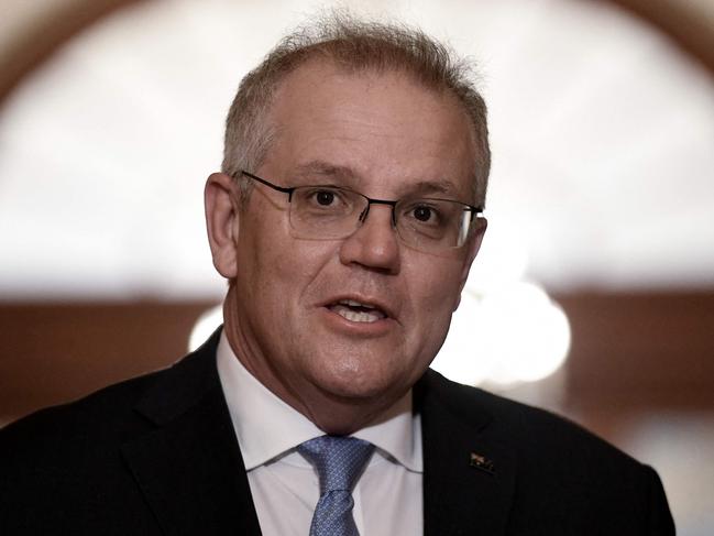 Scott Morrison has said Australia will donate another 40 million vaccine doses to our Indo-Pacific neighbours over the next 15 months. Picture: AFP