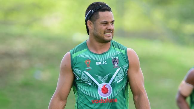 Jarryd Hayne trains with Fiji. Picture: Evan Morgan